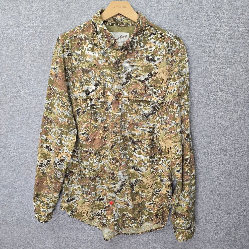DUCK CAMP LIGHT WEIGHT HUNTING SHIRT, CAMO, SIZE L